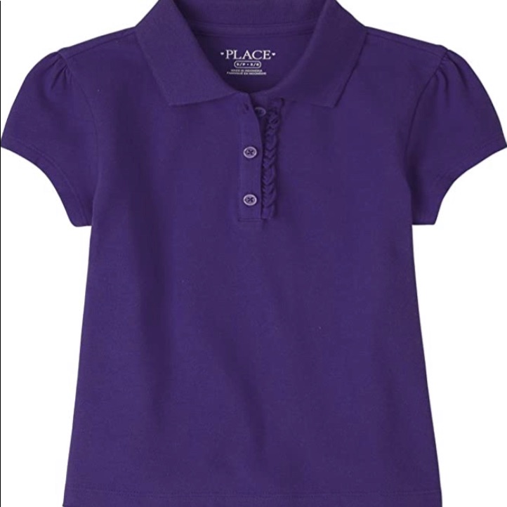 The Children's Place Girls' Uniform Ruffle Polo